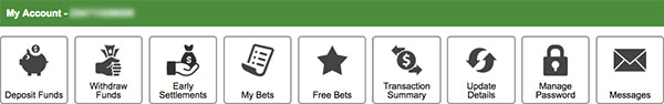 Betway account page